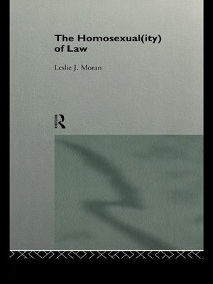 cover image of The Homosexual(ity) of law